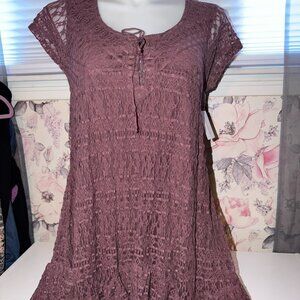 Lucky Brand Lace Boho Dress NWT